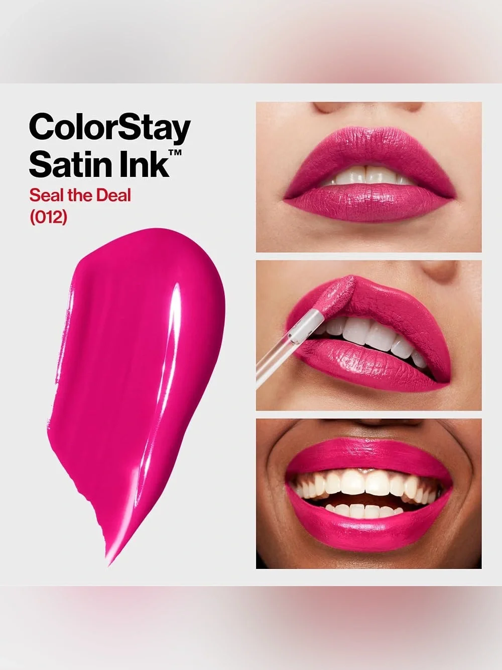 Bright Hot Pink Lipstick - Color stay satin ink - seal the deal